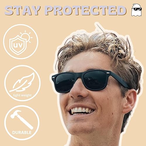 Miniatura 5 de ShadyVEU Gafas de sol redondas con lentes negras súper oscuras protección UV bisagra de resorte marco mate sombras de moda Negro