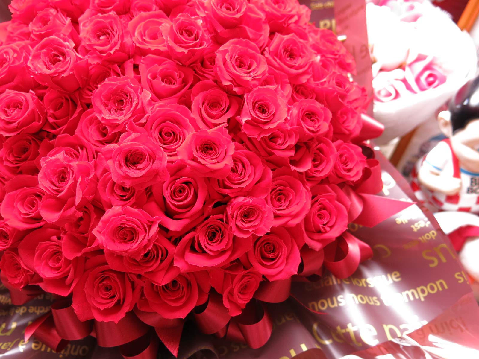 ブリザーブドフラワー 薔薇 100輪 プロポーズ プリザーブドフラワー 紫バラ 100本 花束