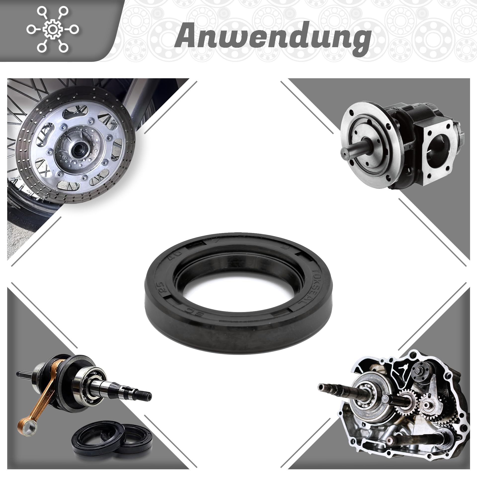 Radialwellendichtring DIN 3760-AS 25x47x7 - NBR Simmering | Hitze- & Chemikalienbeständig