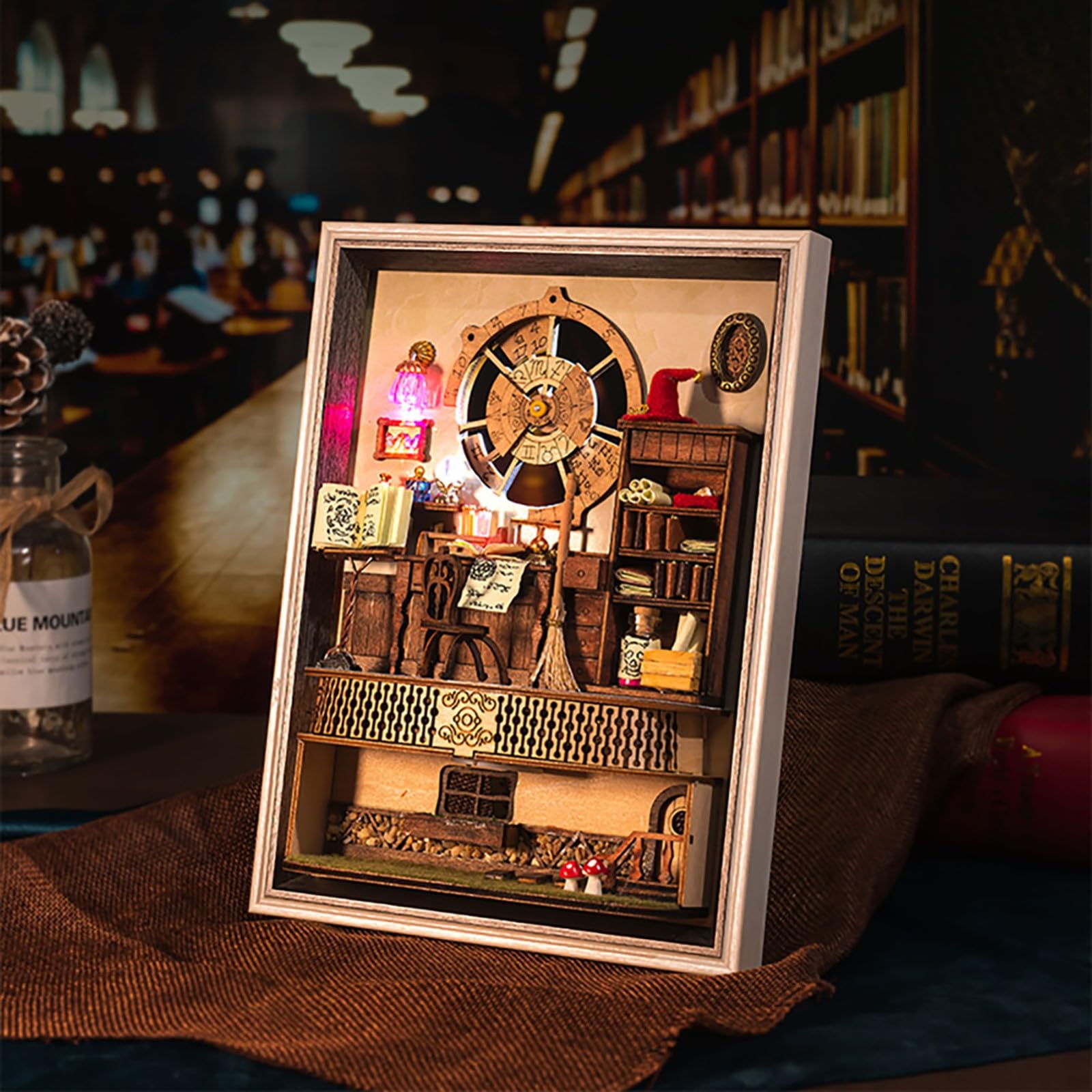 DIY drewniany domek dla lalek, zestaw miniaturowy, wyposażony w osłonę przeciwpyłową i oświetlenie LED, wykwintny miniaturowy domek dla lalek, ćwiczenia, ręczne wykonanie, umiejętności, na romantyczny