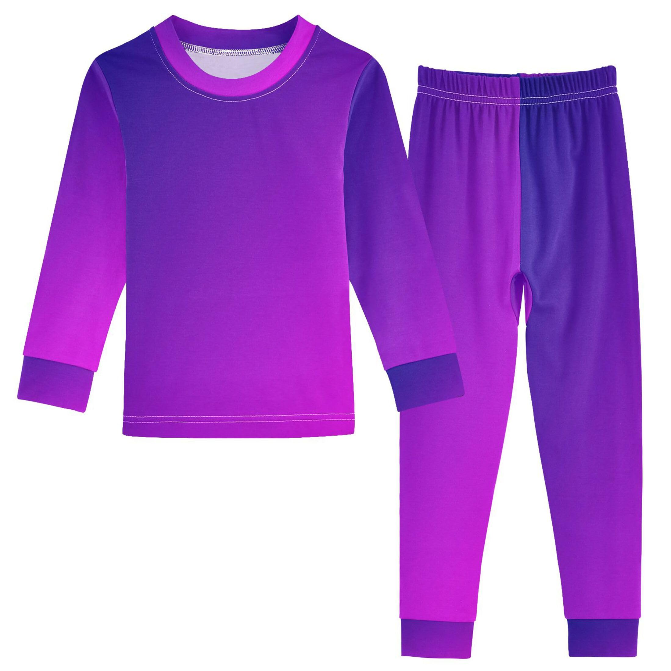 Dark Blue Mangenta Long Sleeve Pajamas Set Sleepwear Jammies 2pcs Set Pjs Dark Blue Mangenta 01