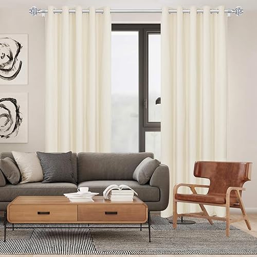 Miniatura 5 de Barra de cortina de 32 a 58 pulgadas (2.6-4.8 pies), barras de cortina telescópicas de empalme de 78 pulgadas para ventanas, barras de cortina