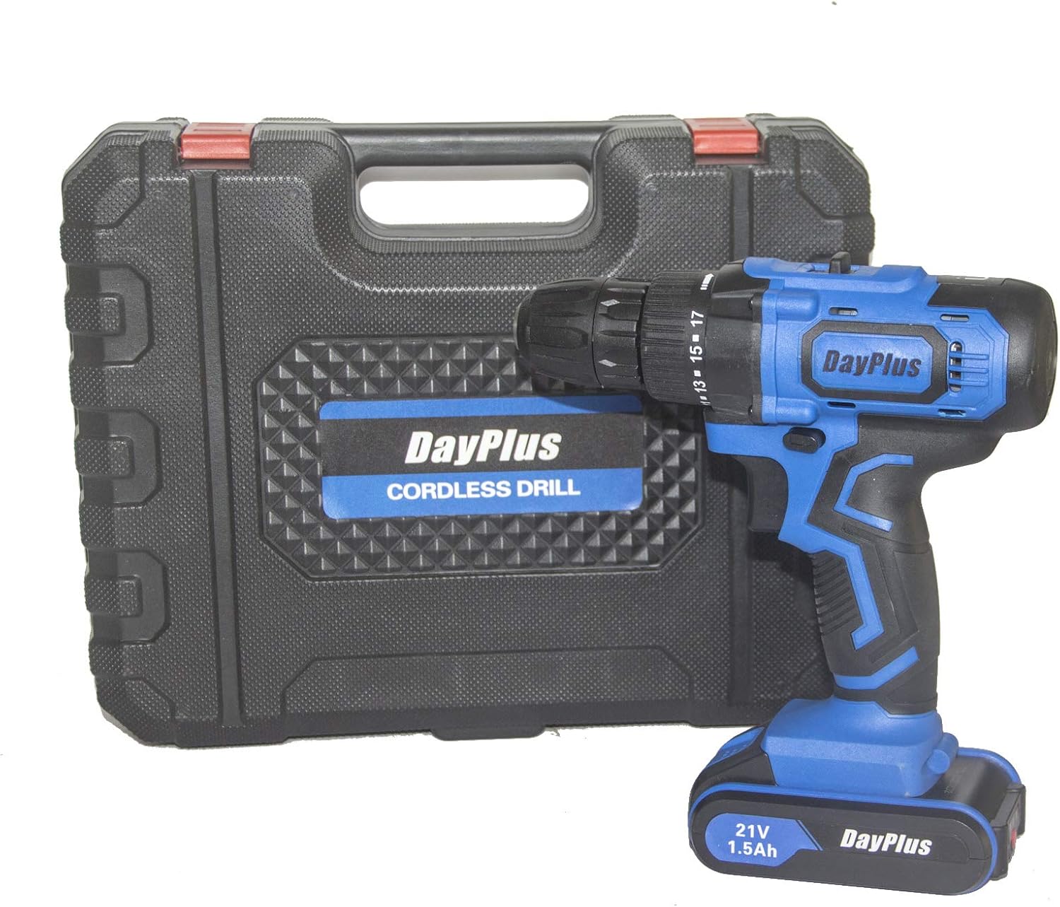 21V Dual Speed Cordless Drill Driver Set with 1500mAh Lithium Ion Battery 29pcs