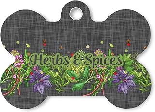 Personalized Herbs & Spices Bone Shaped Dog ID Tag - Small