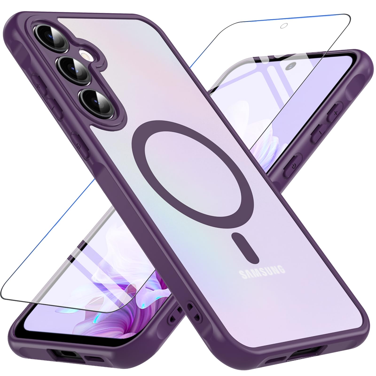 BESINPO Magnetic Case Compatible with Gabb Phone 4 Pro,Military Grade Shockproof with Tempered Glass Screen Protector Translucent Matte Protective