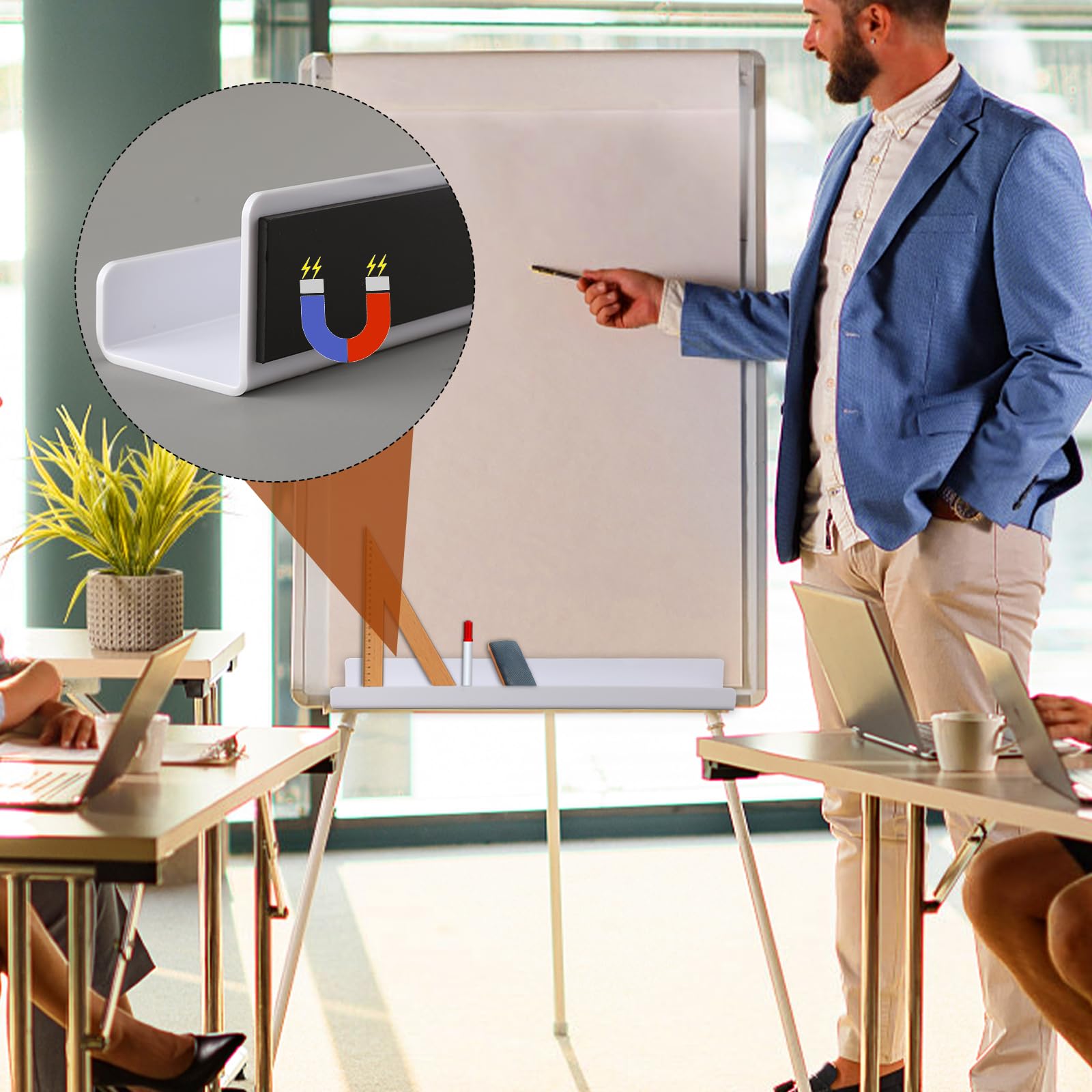 2pcs Whiteboard Magnetic Bookshelf - Image 3