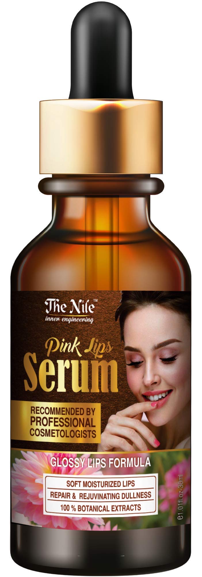 The Nile Pink Lip Serum -With Vitamin E- For Glossy & Shiny Lips with Moisturizing Effect- 30ML