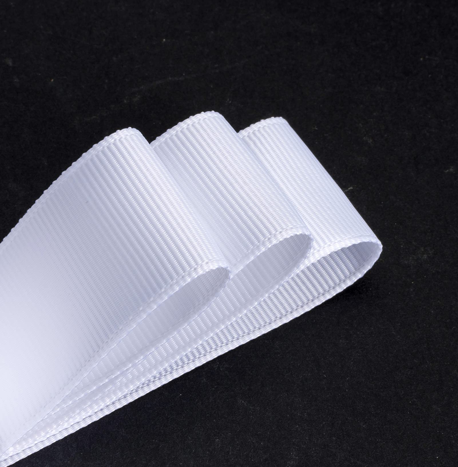 ATRBB 25 Yards 1 Inch Solid Grosgrain Ribbon Roll for Gift Wrapping DIY Hair Accessories (White)