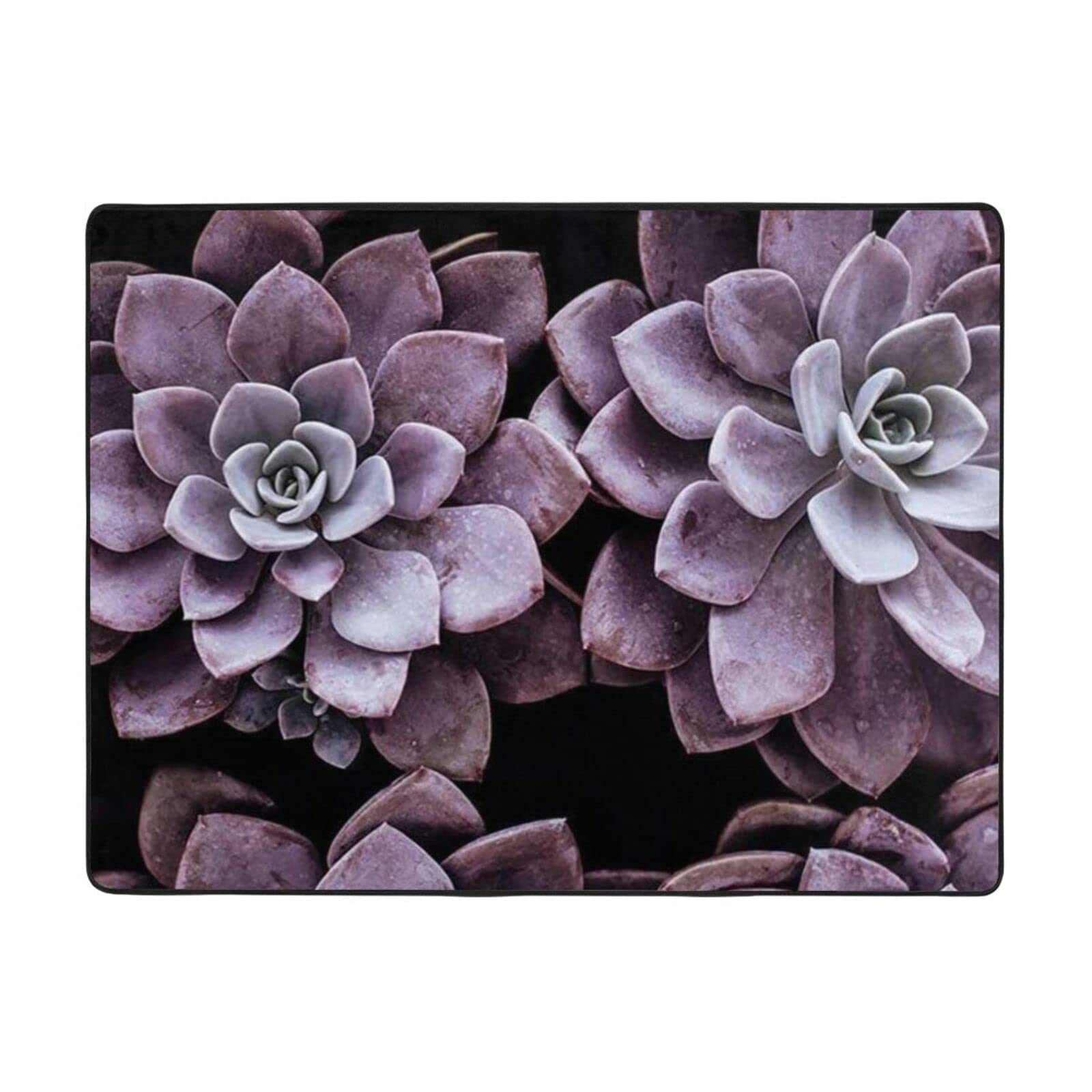 Tapis antidérapant pour chambre à coucher en flanelle violette lavable