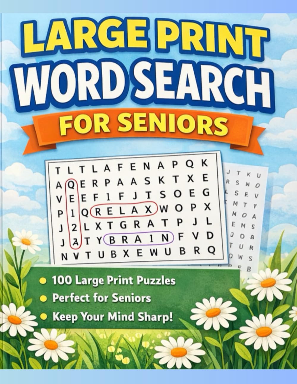 Easy Word Search for Seniors: 100 Large Print Puzzles for Adults & Beginners