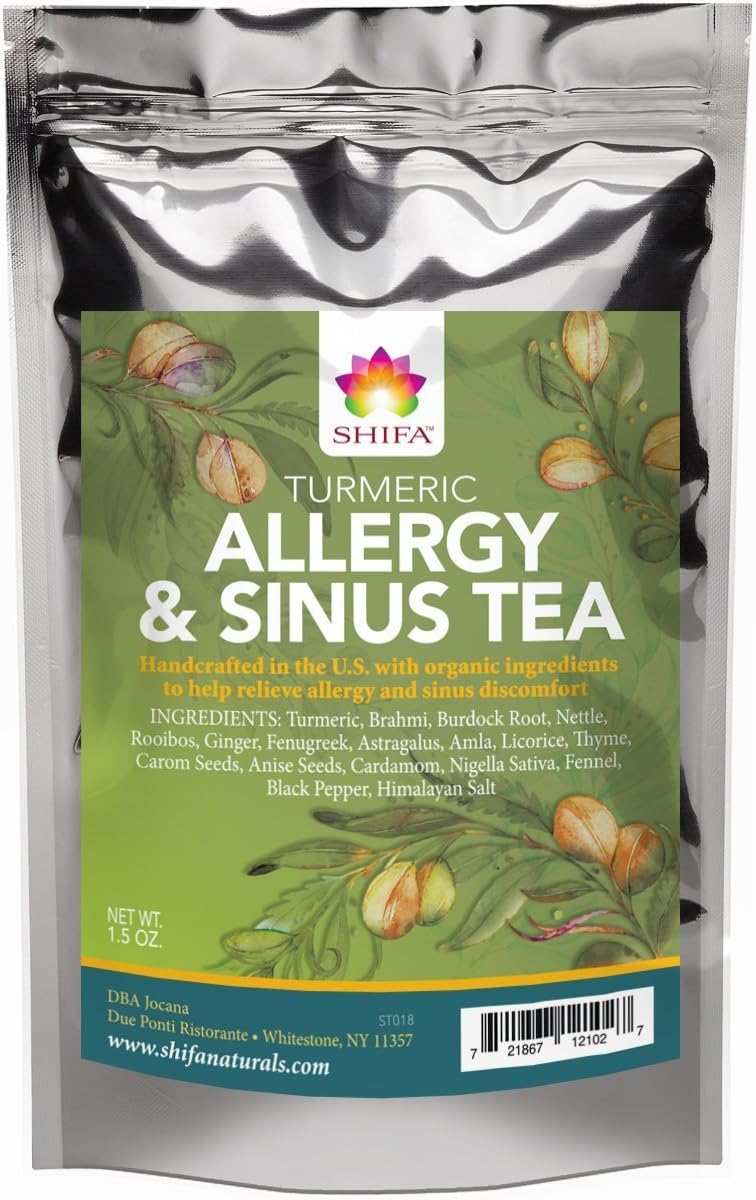 Shifa Turmeric Allergy and Sinus Tea with Herbs, Phytonutrients and Antioxidants