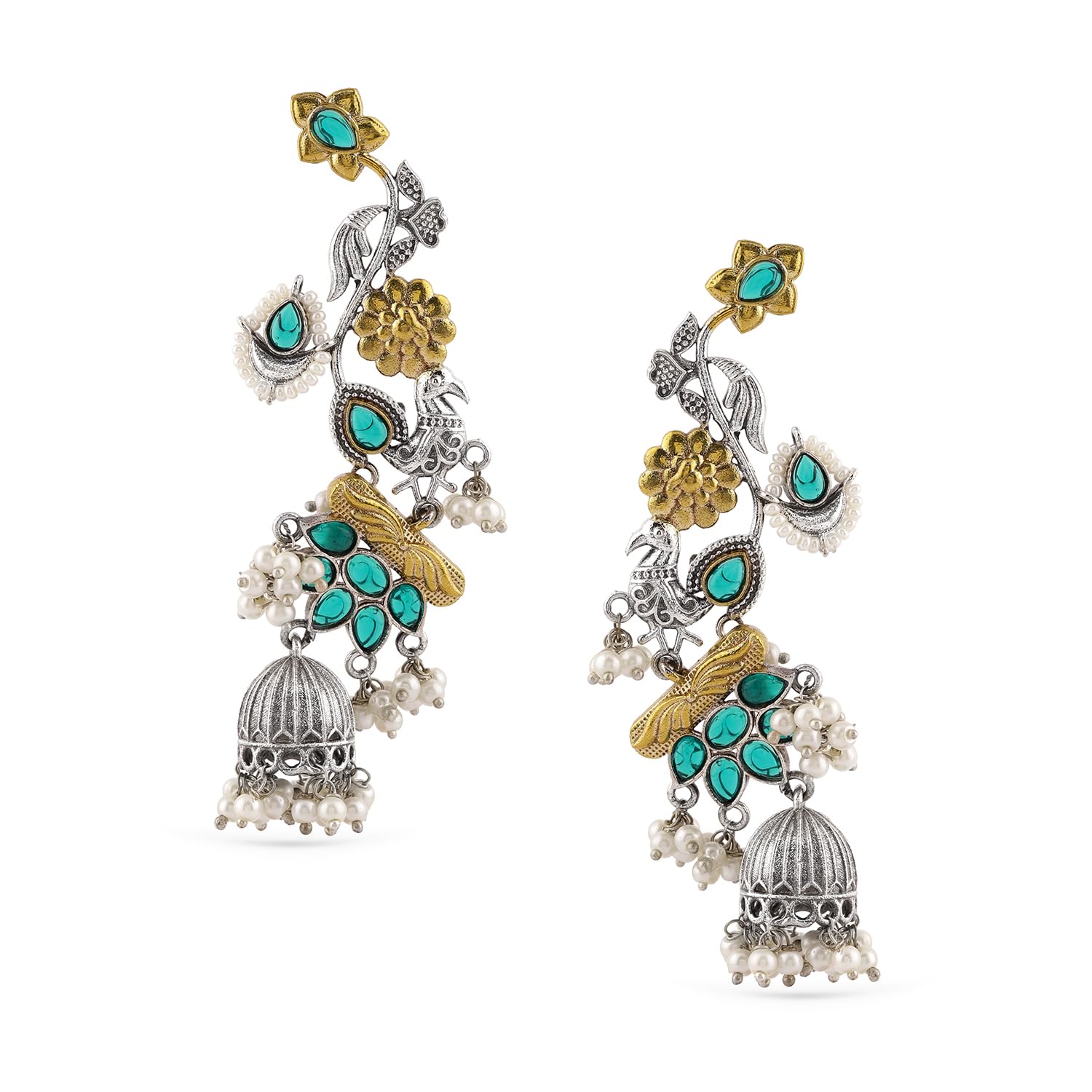 rubans Oxidised Dangle Earrings Stylish Boho Trendy Jewellery Gift for Women & Girls-picture-26