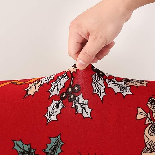 Miniatura 3 de Ogrmar 4 fundas protectoras elásticas extraíbles y lavables para sillas de comedor, decoración navideñadecoración del hogar, funda de asiento de