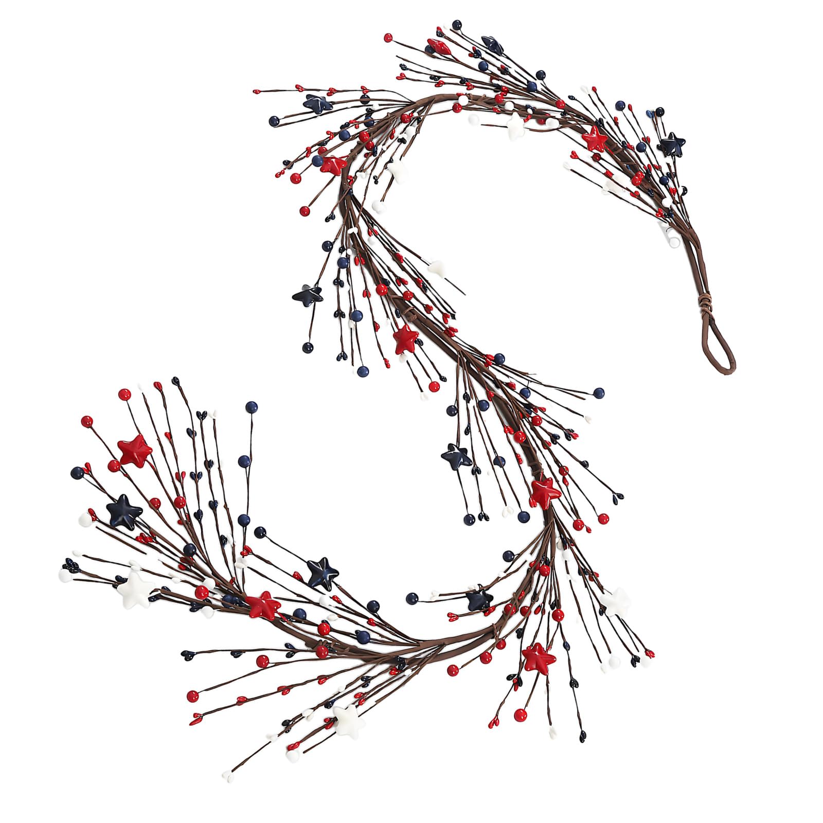 JSGHGDF Star Artificial Berries Branch Decorative Rattan for Shelf Mantels Table Decoration Independence Day Supplies Fraudulent Twiner Decoration