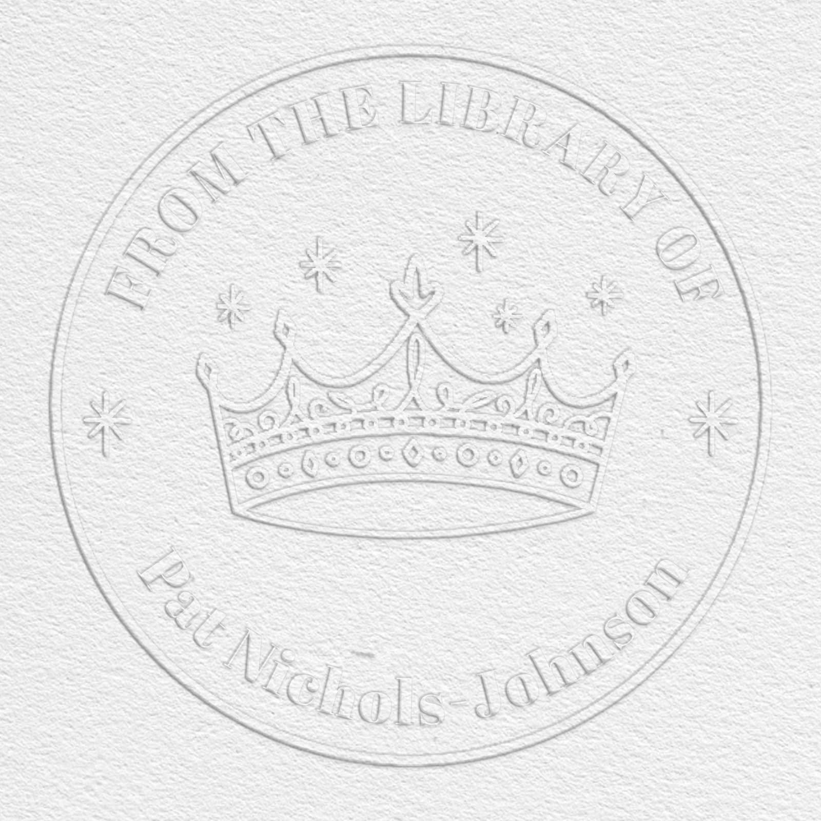 HJX Personalized Book Embosser Stamp Custom Floral Book Embosser Stamp with Name,from The Library of for Books Lover