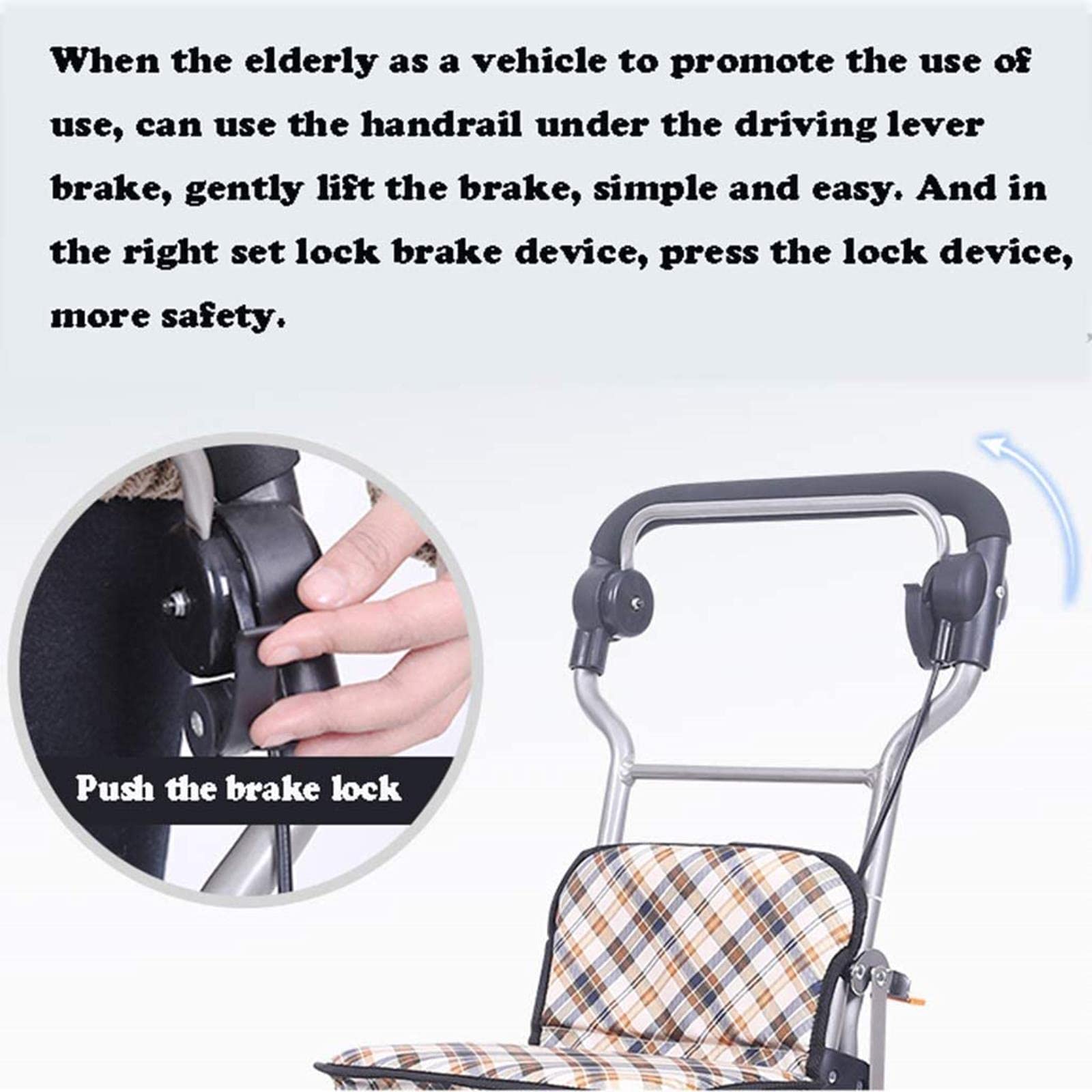 Rollator Walker Chodzik dla osób starszych, czterokołowy wózek na zakupy Rollator Chodzik z aluminium Składane, lekkie siedzisko ułatwiające chodzenie z oparciem Comfortable anniversary