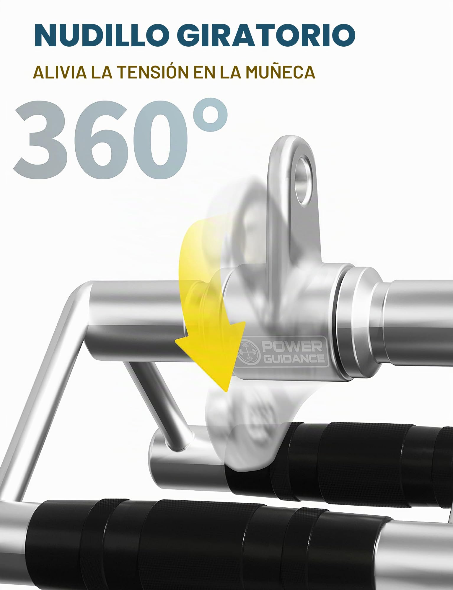 POWER GUIDANCE Accesorios para Barra Lateral, tríceps, Tirador de Cable, Accesorios para máquina de Pesas, Accesorios para máquina de Cable para el Gimnasio en casa (Set of 4)