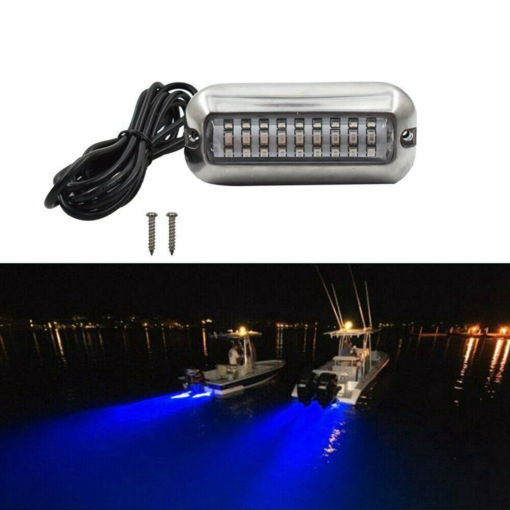 8Pz 27 Pontone -Luci Blu Inossidabili del LED per la Barca Marina