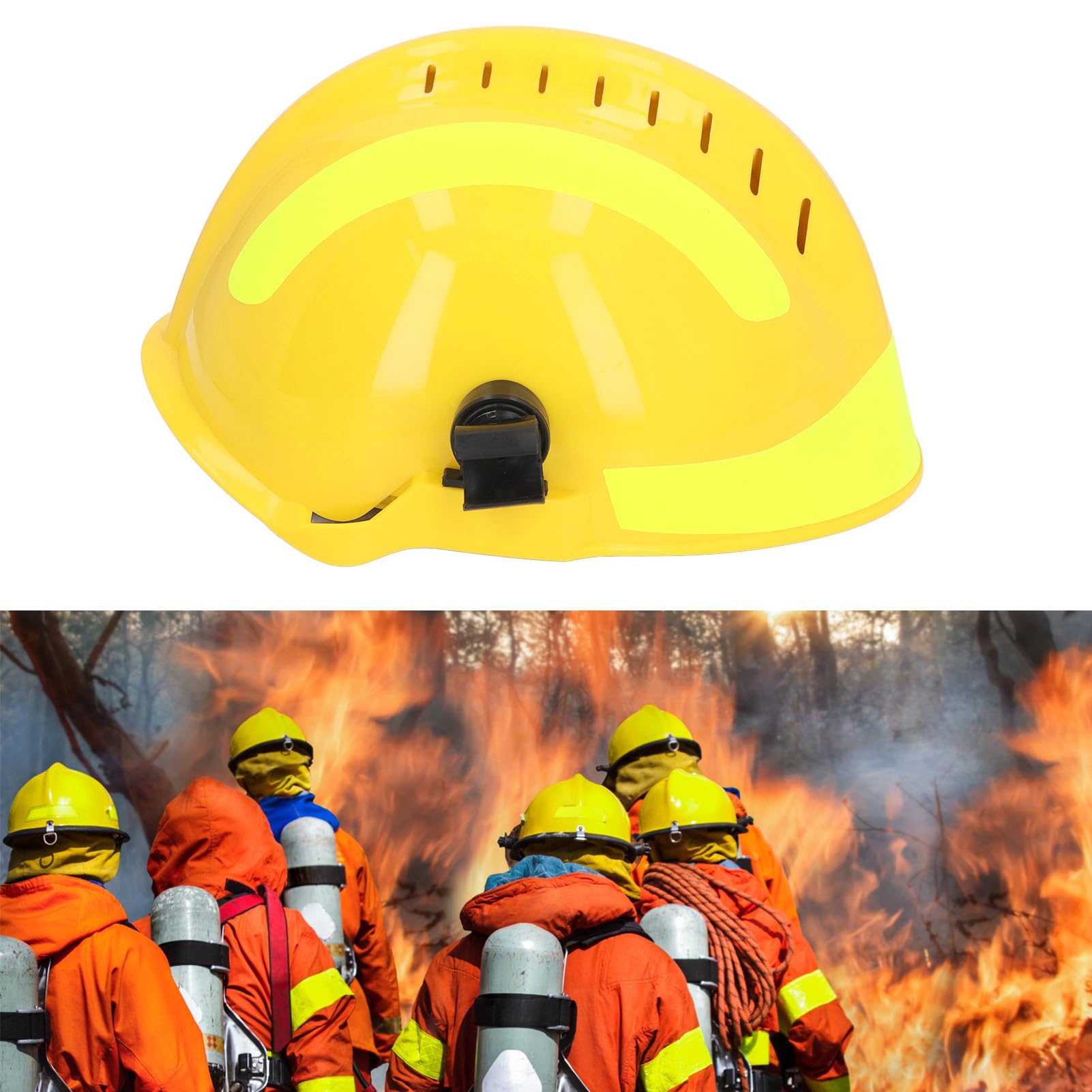Casque de sécurité de Sauvetage, Casque de Travail de Construction Absorbant Les Chocs avec Bandeau Réglable et Trous de Ventilation, pour Le Sauvetage d'urgence en Plein Air