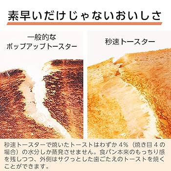 Amazon | 秒速トースター 58秒で焼き上がる ポップアップ