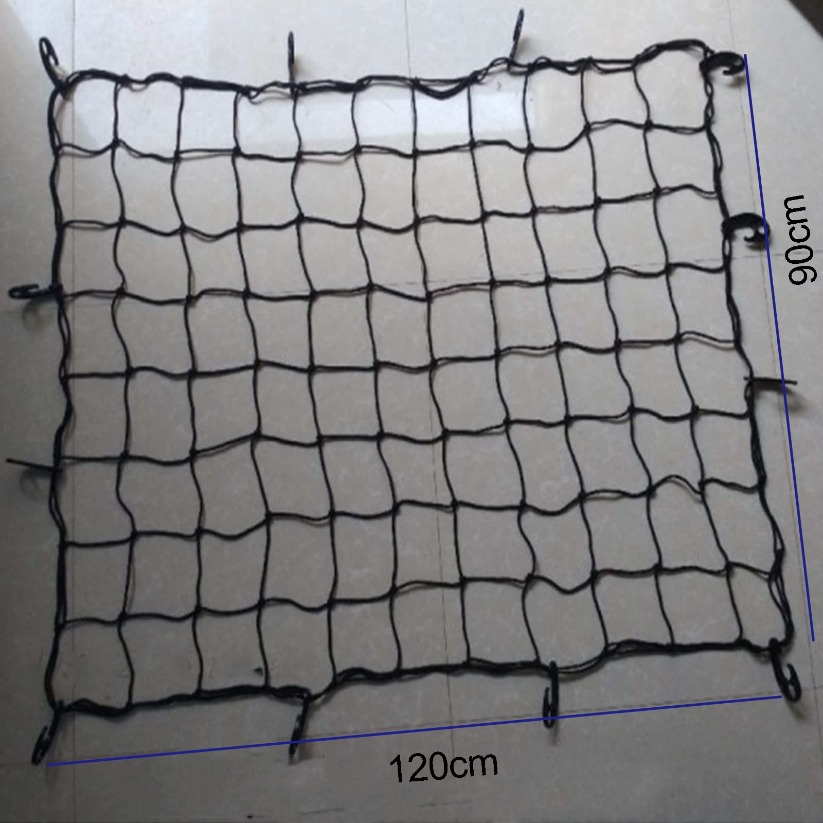 Strapazierfähiges Gepäcknetz mit Haken, strapazierfähige kleine Gepäckträgertasche für Motorrad und Fahrrad, ideal für Reisen und Helmaufbewahrung, 30 x 30 cm