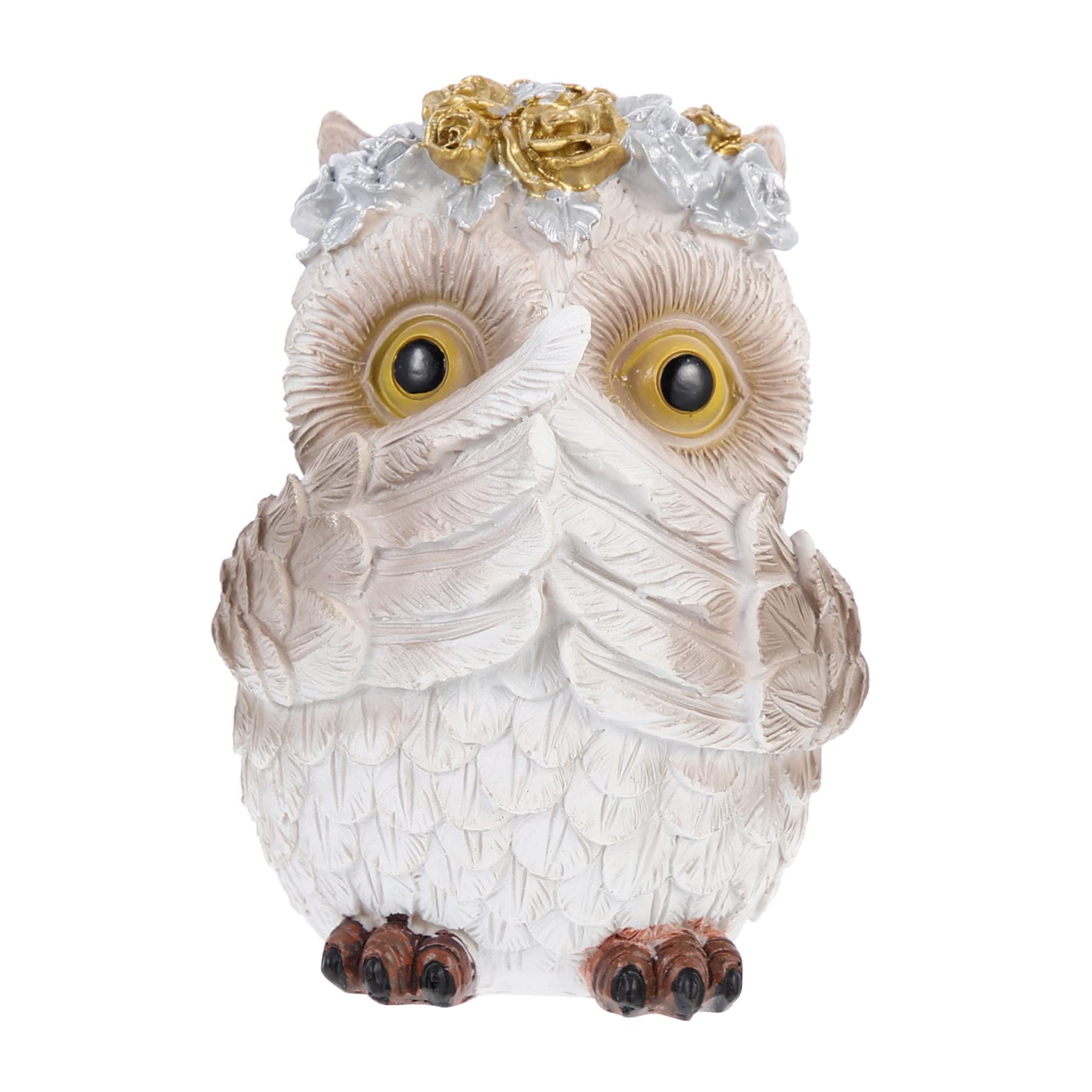 フクロウの置物 樹脂製 Amazon.co.jp: かわいい青いフクロウの置物、抽象的な樹脂彫刻の飾り