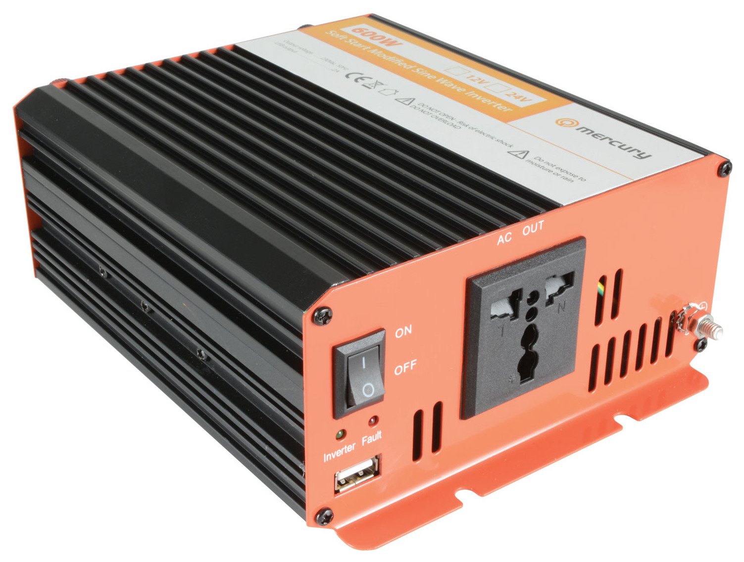 12Vdc 600W Modified Sine Wave Inverter Soft Start 230V AC