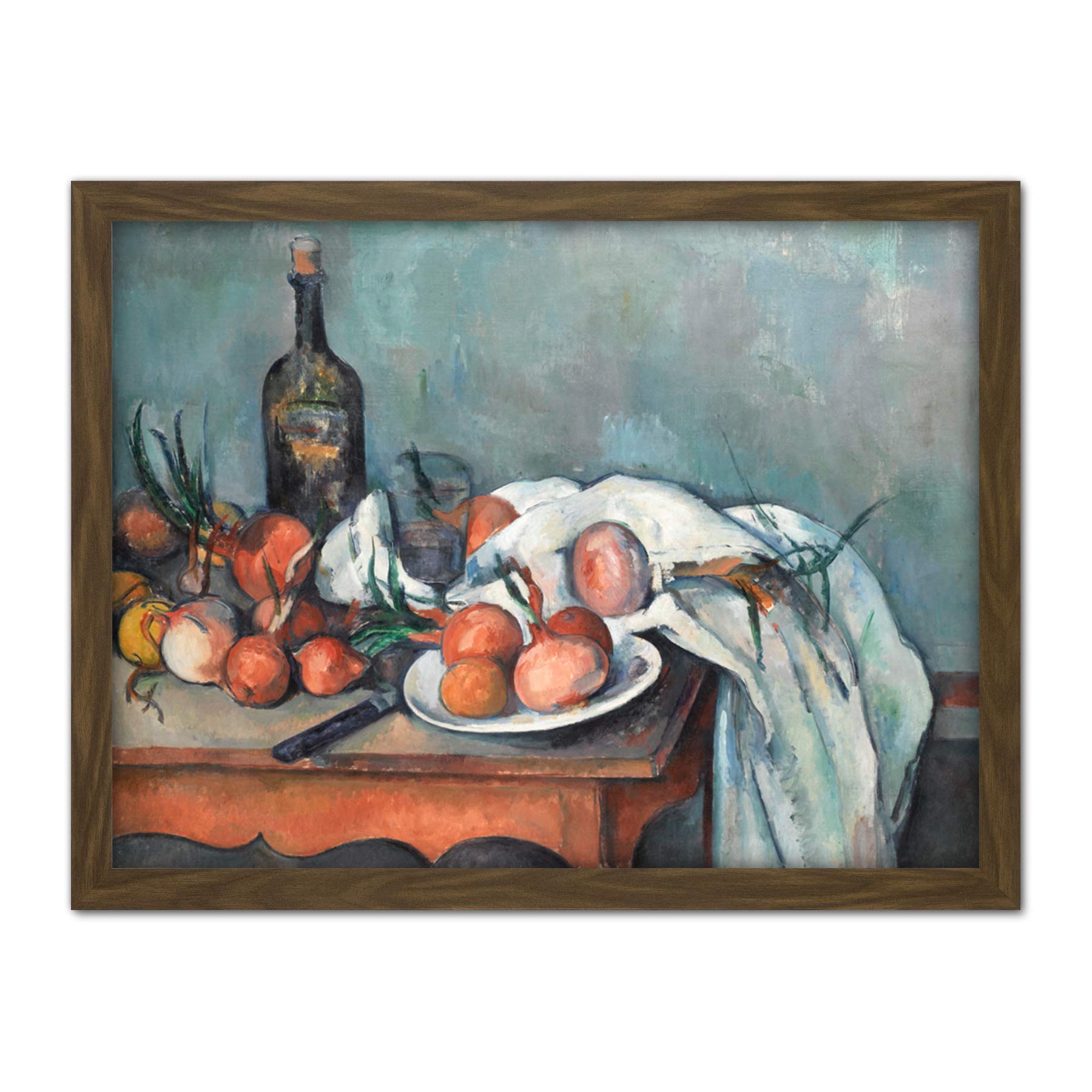 Paul Cezanne Still Life With Onions Large Framed Art Print Poster Wall Decor 18x24