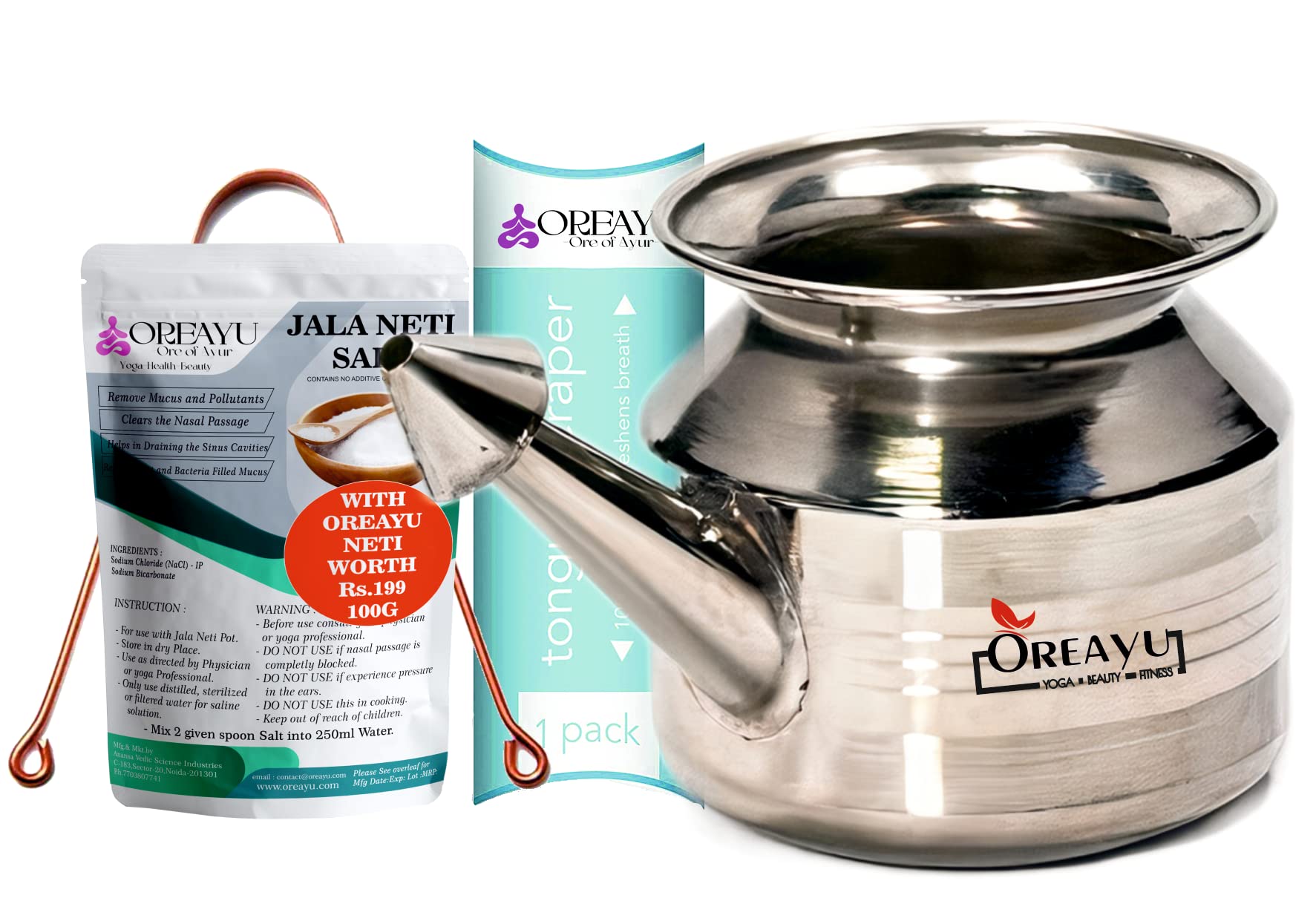 OREAYU ™ Steel Neti Pot/Neti Lota Big Size for Neti Nose Irrigation and Cleaning (500 ml) (B0B1CMHTD1) Amazon Price History, Amazon Price Tracker