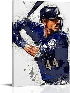 EiYei Julio Rodriguez Baseball Player Handsome Art Poster Canvas Art Painting Decor Wall Posters Bedroom Gym Decorative Gift 12x18inch(30x45cm)