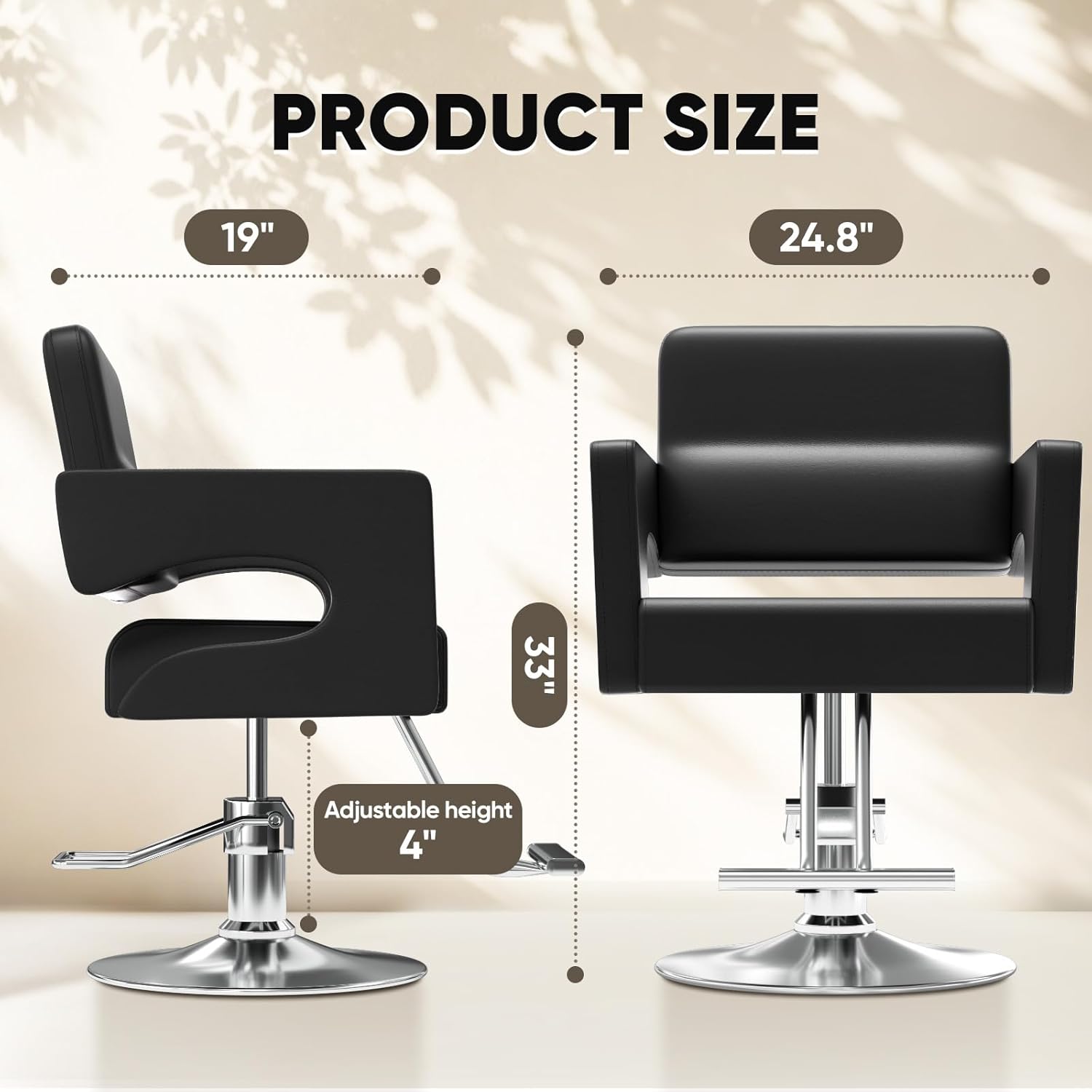 Cuute Salon Chair for Hair Stylist, Barber Chair with Heavy Duty Hydraulic Pump, Stylist Chair for Barbershop 360 Degrees Rolling Swivel Spa Beauty Equipment for Hair Stylist