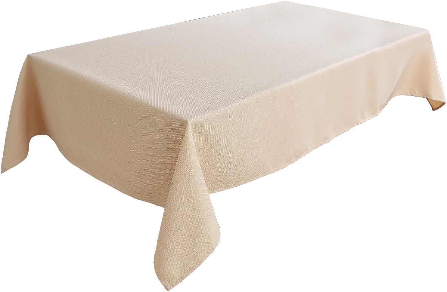 HIGHFLY Linen Rectangle Tablecloth 55 x 87-Inch Waterproof and Stain Resistant Beige Table Cloth for Dining Room
