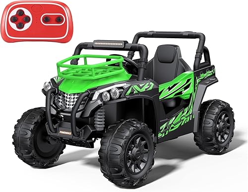 Powerwhale Auto de paseo para niños - 24 V UTV alimentado por batería juguetes con control remoto 4WD coche eléctrico para niños, 4.2 Mph de alta
