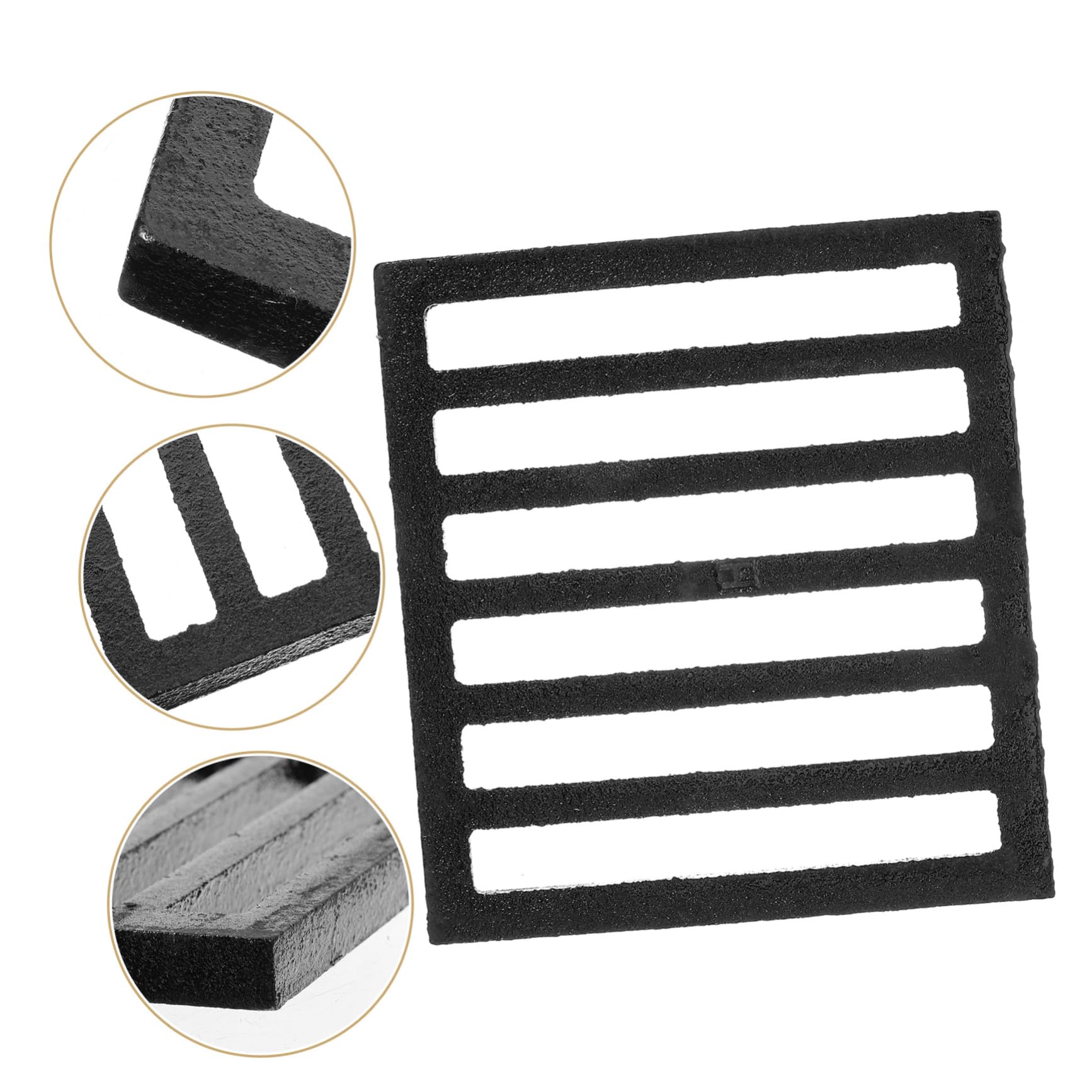 Tapa de Desagüe de Piso de Hierro Negro Rejilla Filtro