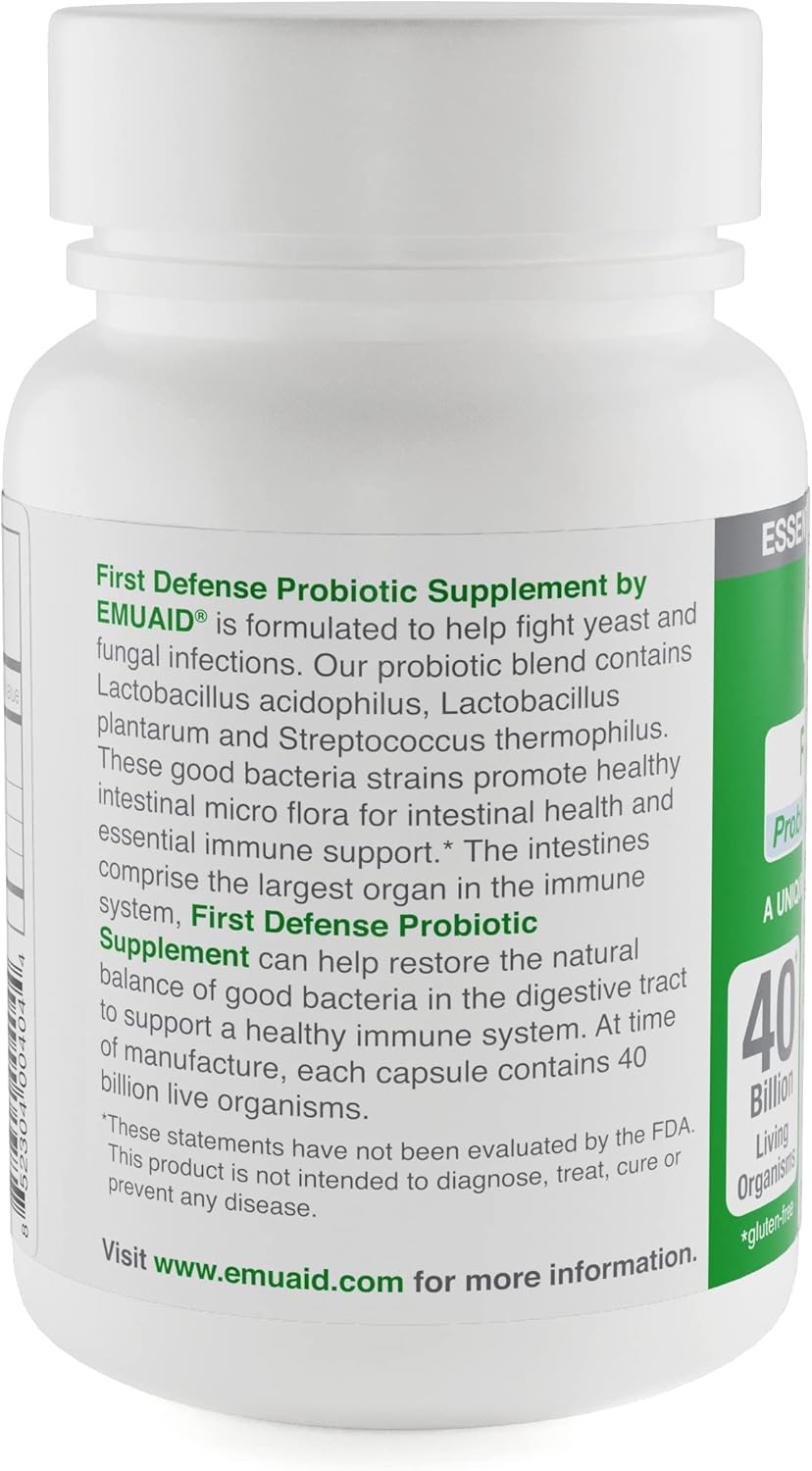 Buy emuaid First Defense Probiotic 30 Capsules Probiotics Dietary Supplement containing