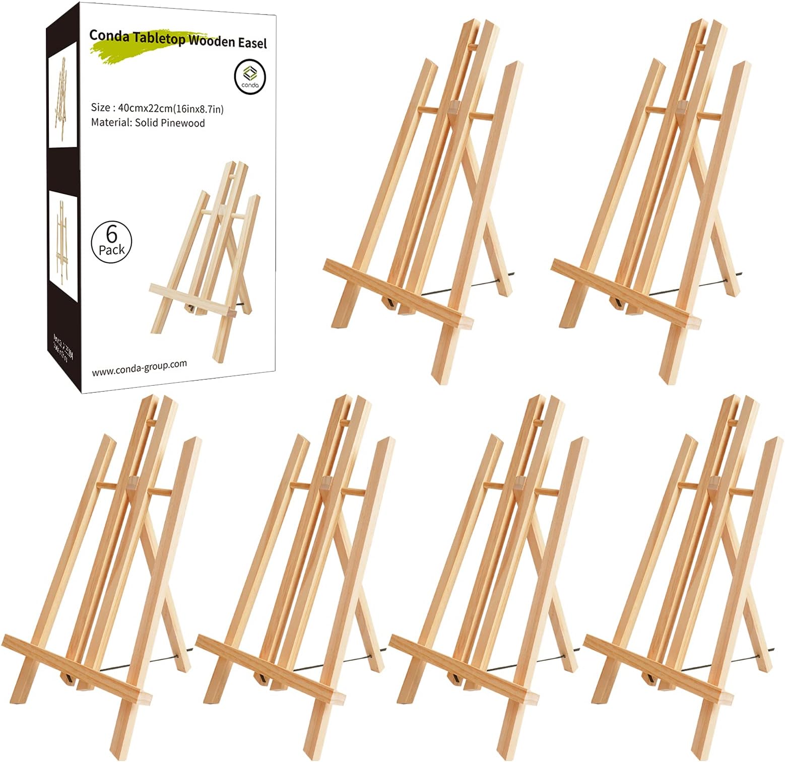 Juvale 12 Pack 13.8inch Table Top Easels for Painting and