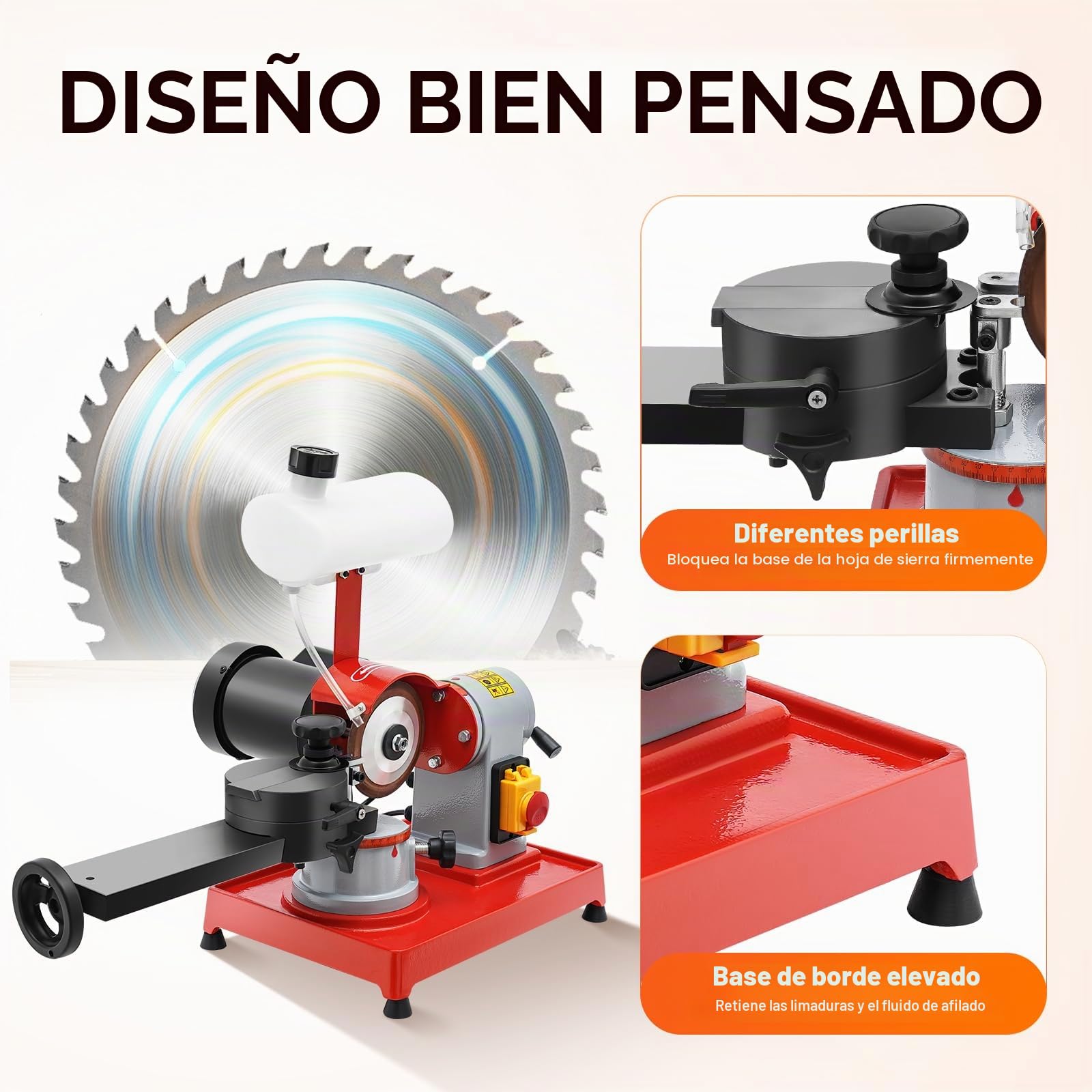 Afilador de hojas de sierra circular de 220 V, 370 W, para hojas de sierra de 80 a 700 mm, afilador de hojas de sierra de plástico, afilador de hojas de sierra