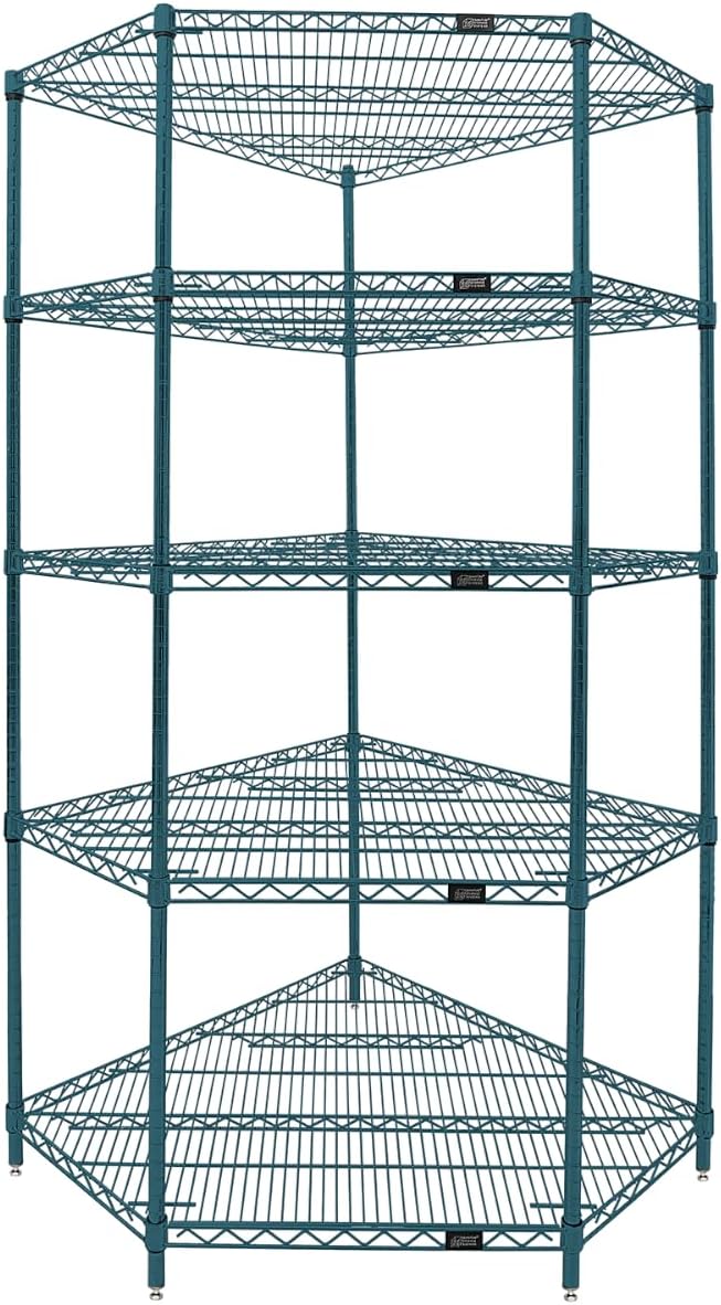 Quantum Storage Systems WR54-2442CRNP-5 Wire Shelving, Carbon Steel, Epoxy Coated, Green, NSF