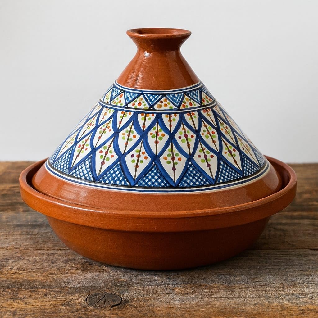 Tajine Casserole en terre cuite Assiette ethnique marocaine tunisienne XL 32 cm 2910201100
