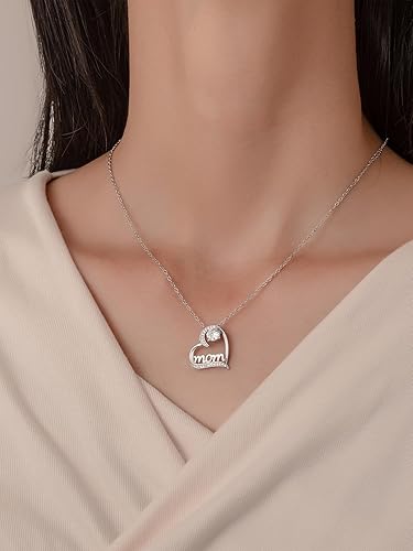 Miniatura 7 de Juego de regalos de oso musgo de rosa preservada con 100 collares "I Love You" para mamá, esposa, novia, día de la madre, Navidad, día de San