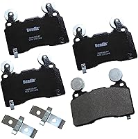 Vista 398 de Pastillas de Freno Delanteras Cerámicas Bendix Priority1 CFC430A para Modelos Selectos INFINITI G35, I30, Nissan 350Z, Altima, Juke, Maxima, Sentra