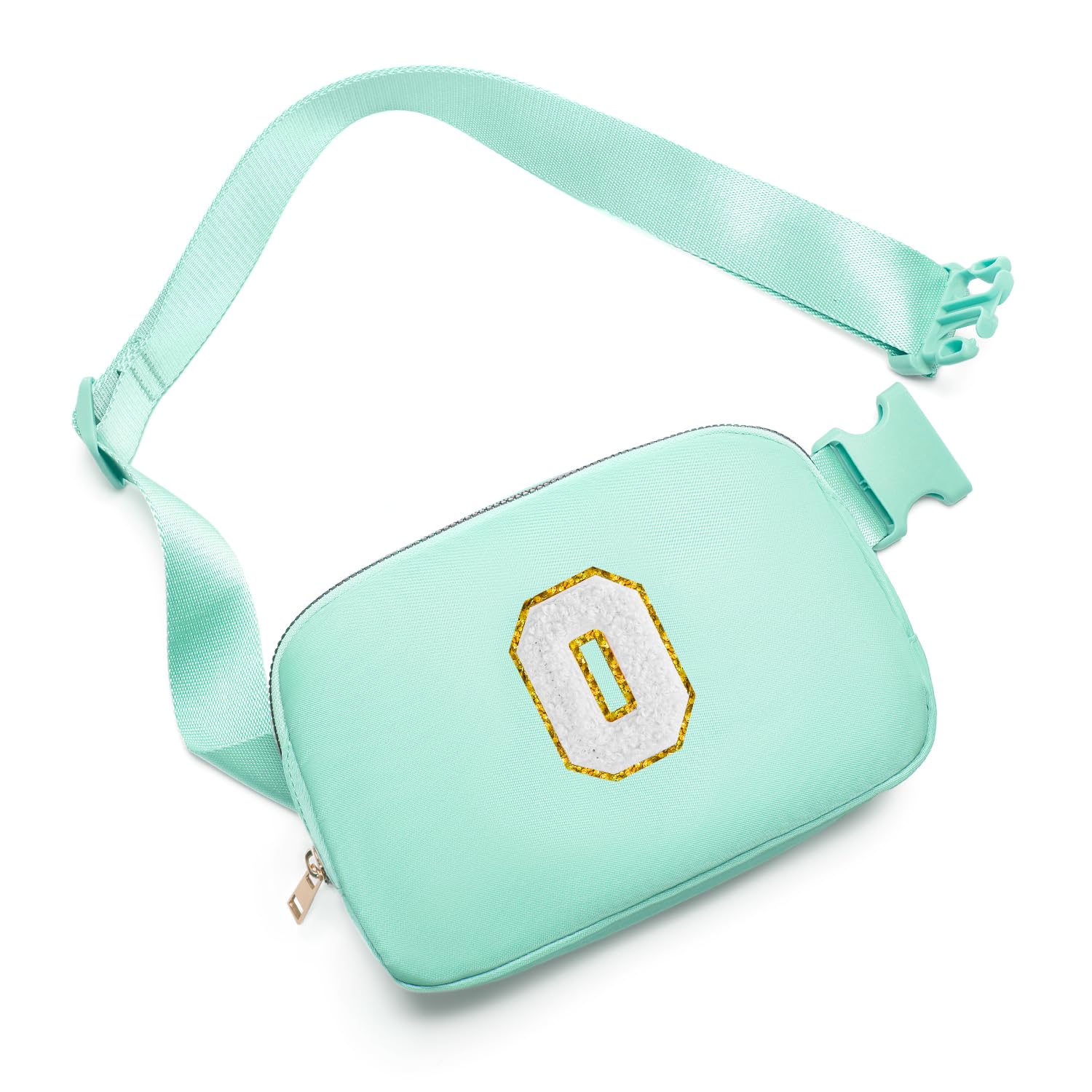 Gitus Birthday Gifts for 8 9 10 11 12 13 Year Old Girls Personalized Fanny Pack Crossbody Bags with Initial Letter Patch Belt Bag for Teen Girls Cute Trendy Stuff Travel Essentials (Mint Green-O)