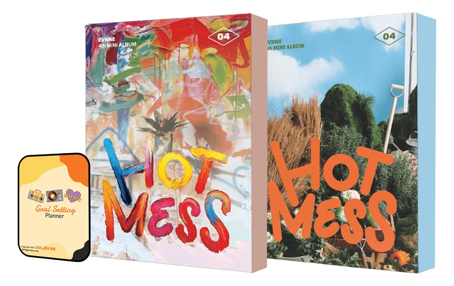 Bolsvos Splatter+Sowing 2 Pocaalbum Ver. Full Album Set Hot Mess Evnne Album [Splatter+Sowing 2 Pocaalbum Ver. Full Album Set]+Pre Order Benefits+Bolsvos K-Pop Inspired Freebies (4Th Mini Album)