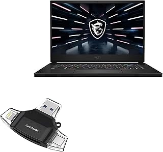 BoxWave Smart Gadget Compatible with MSI Stealth GS66 (Intel 10th Gen RTX 30 Series) - AllReader SD Card Reader, microSD Card Reader SD Compact USB - Jet Black