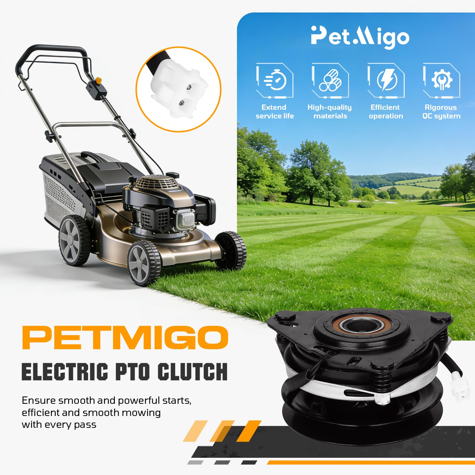 Embrague eléctrico PTO 179335 532179335 compatible con Husqvarna AYP Ogura GTH 2248XPB 2548 2254 PBGT26H54 PB23H48LGT PRGT25H48A 532414737 GT1A-EH01