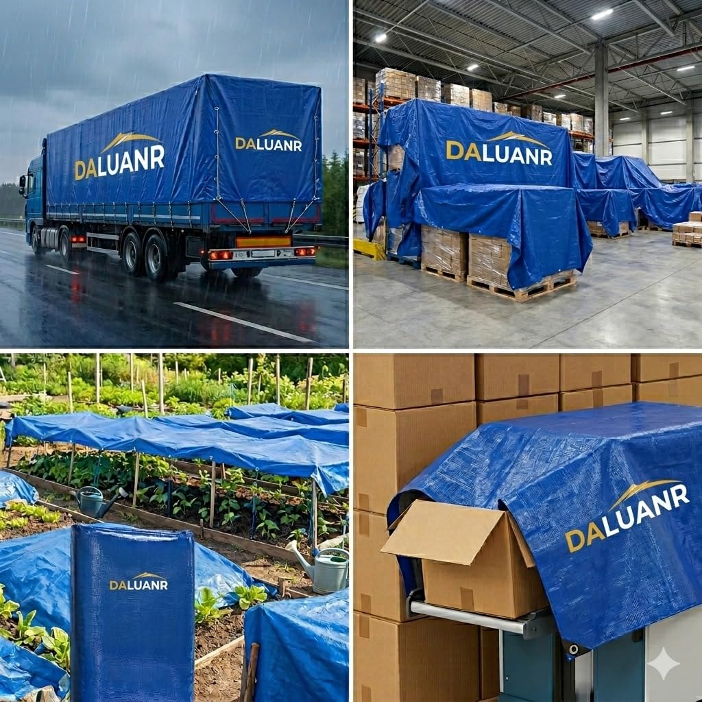 DALUNAR Waterproof Tarpaulin Sheet 9x12 fit 180 GSM, HDPE UV Treated, Heavy Duty, Multipurpose Cover for Sun, Rain & Roof Protection — Amazon image 3