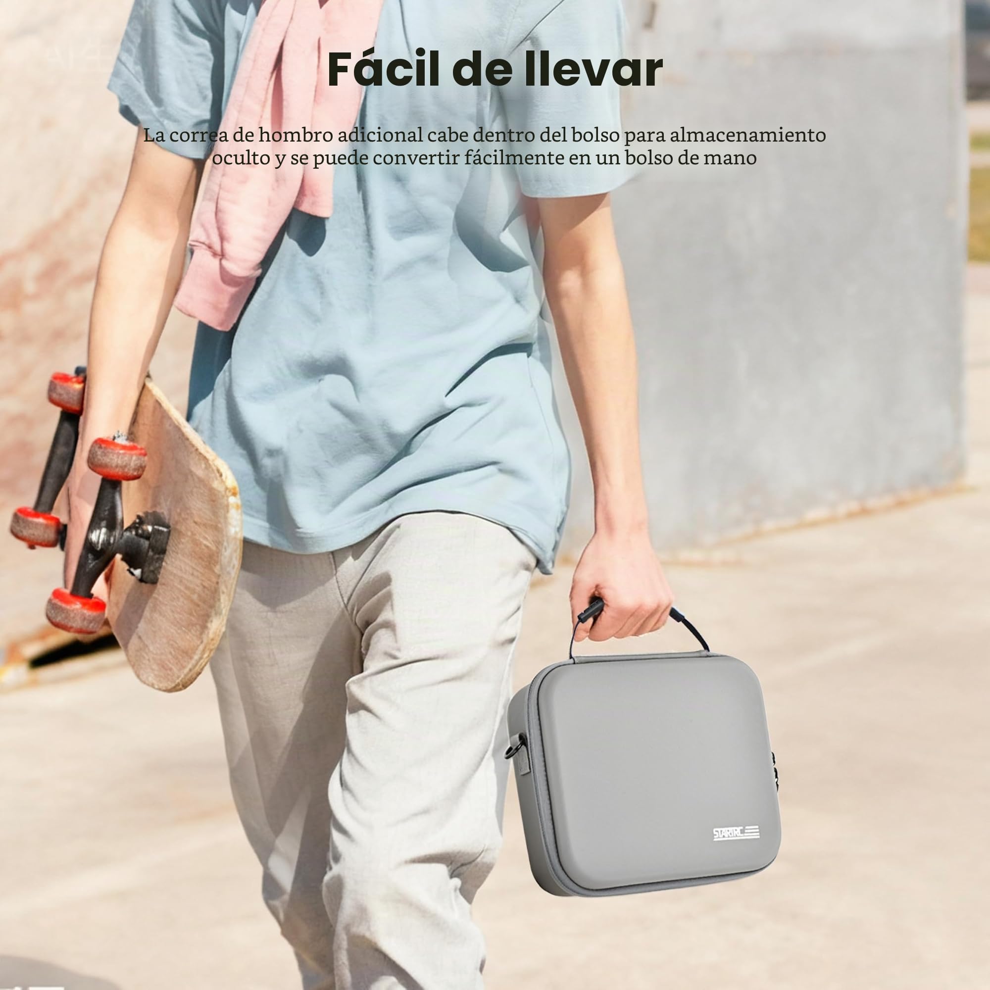 Startrc Neo 2 Estuche, Bolso de Hombro/Mano Portátil de PU para Dron DJI Neo 2 y Accesorios de Baterías