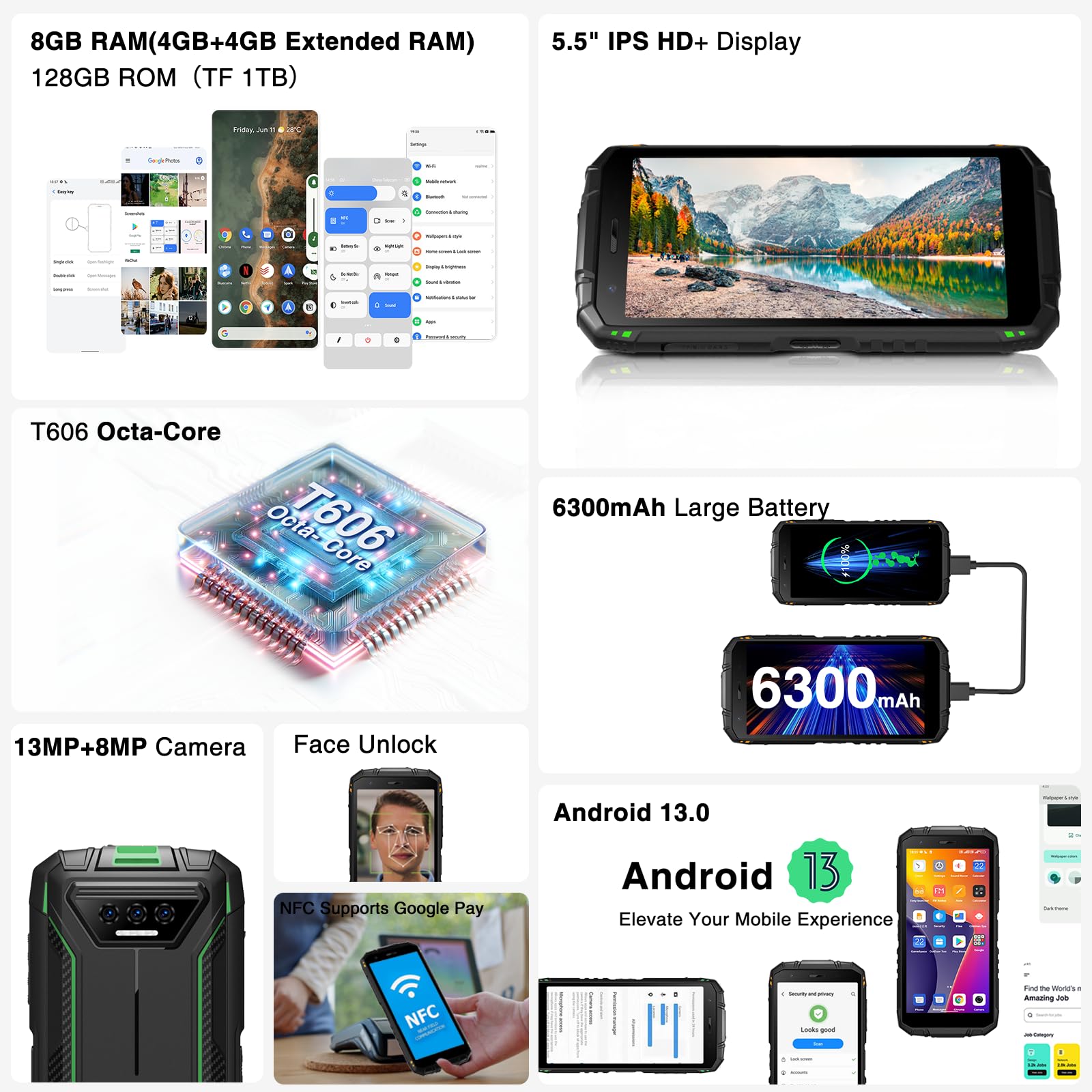 Amazon.com: DOOGEE S41 Plus Rugged Smartphone 2024,6300mAh Battery