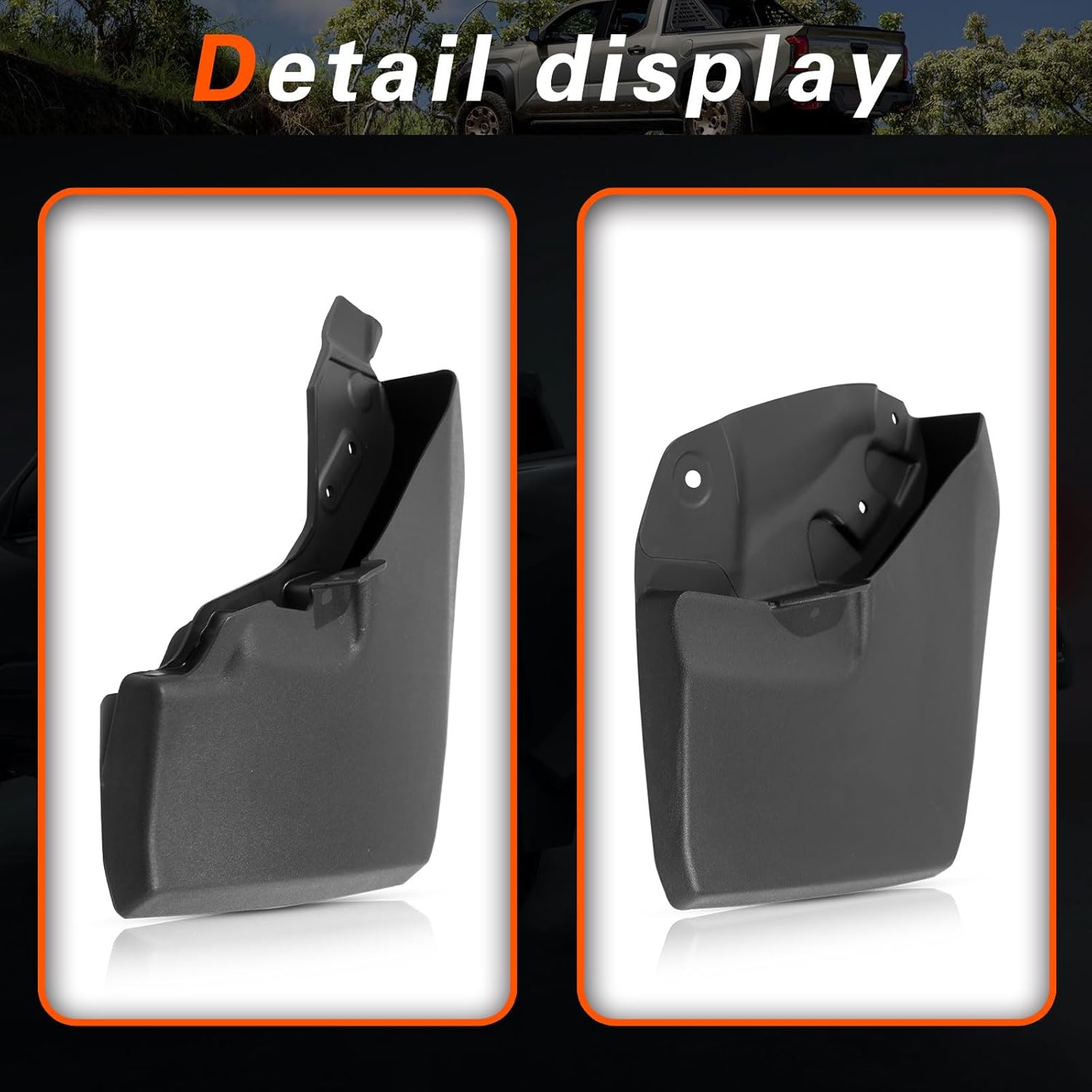 4PCS Mud Flaps Compatible with 2024 2025 Toyota Tacoma TRD Pro or Trailhunter Mudguard Kit Mud Guards Splash Guards PK389-35R00-P1