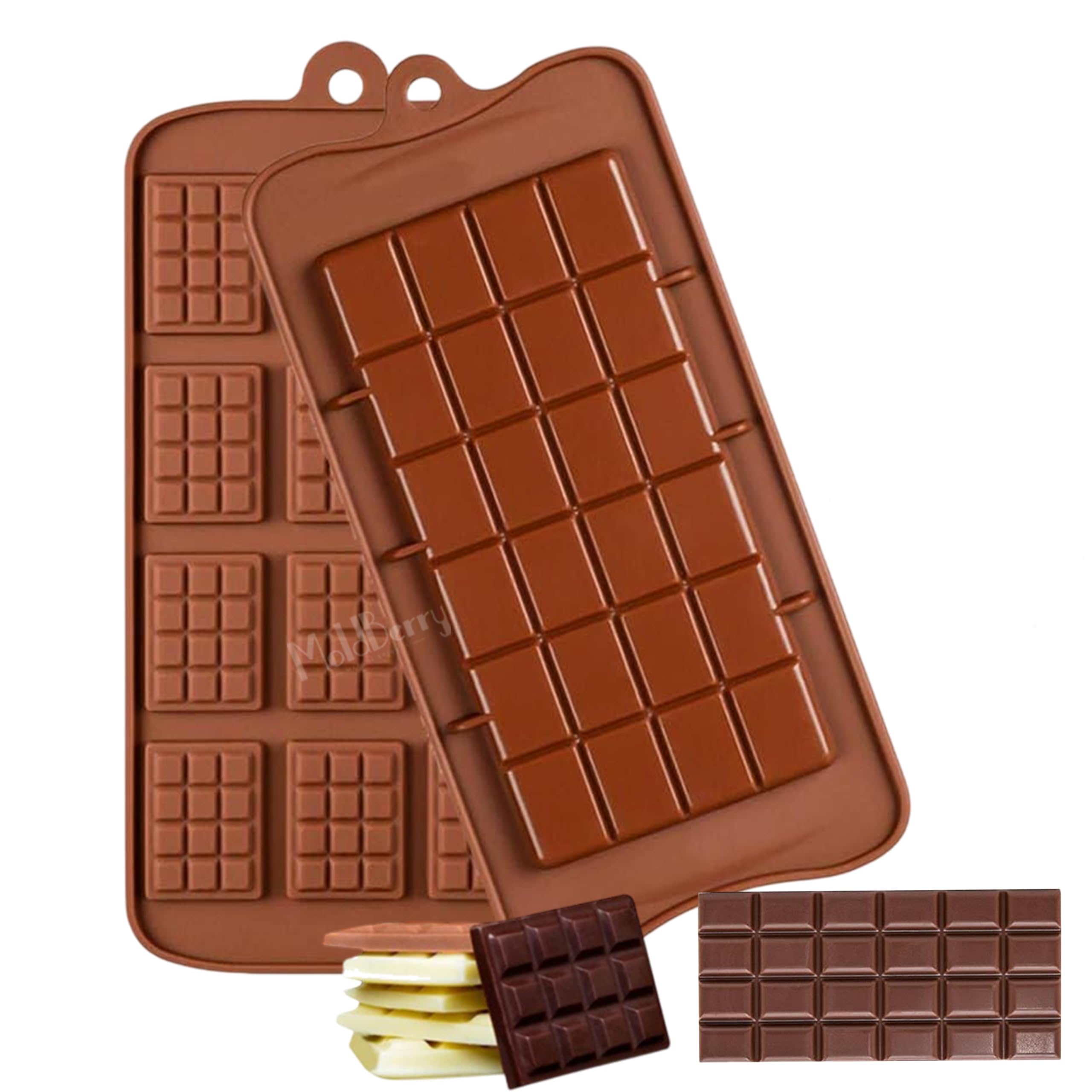 Moldberry Silicone Chocolate Moulds Set of 2 | Dairymilk & Cadbuary Shape Candy Molds for Chocolate, Jelly, Gummies | Flexible, Non-Stick, Reusable Baking Trays | Mini Silicone Molds for DIY Sweets-image-16